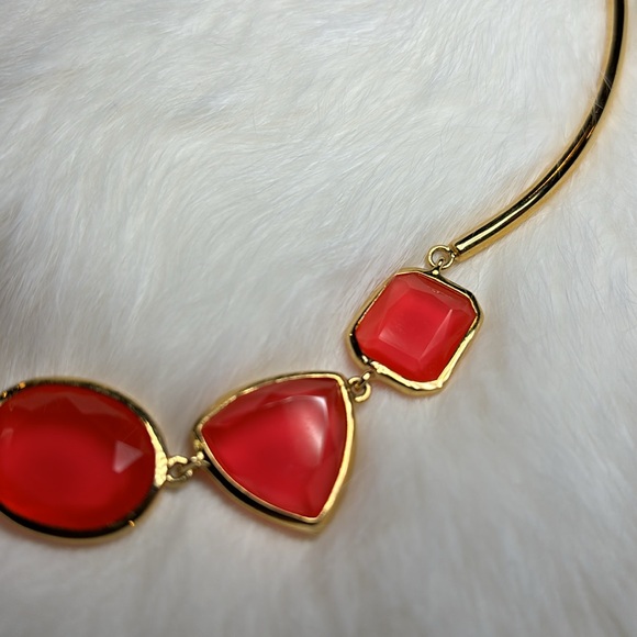 Kate Spade Vegas Jewels Collar Necklace. Caberet pink gold toned. - Picture 3 of 7